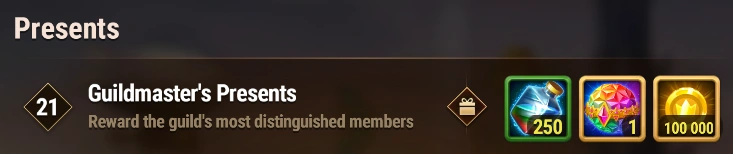 Distributing the guildmaster's presents