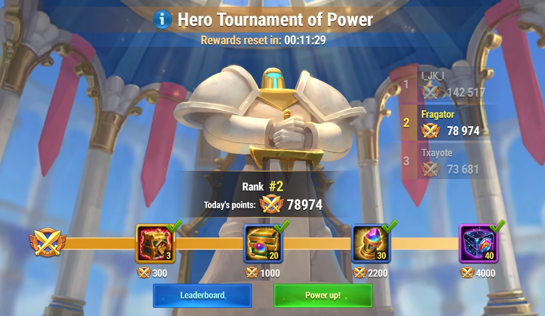 Tournament Screen