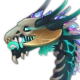 Portrait of Black Hydra Head
