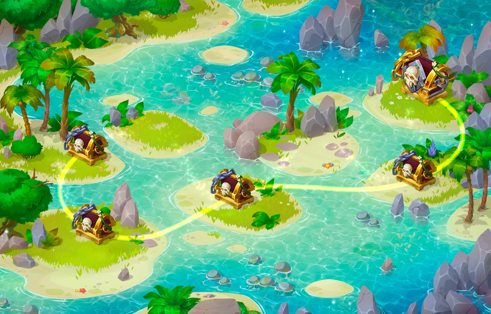 Pirate Treasure Hunt map