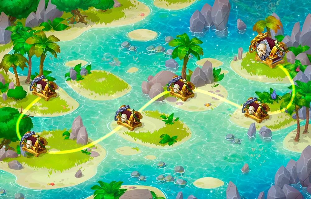 Cutthroat Treasure Hunt map