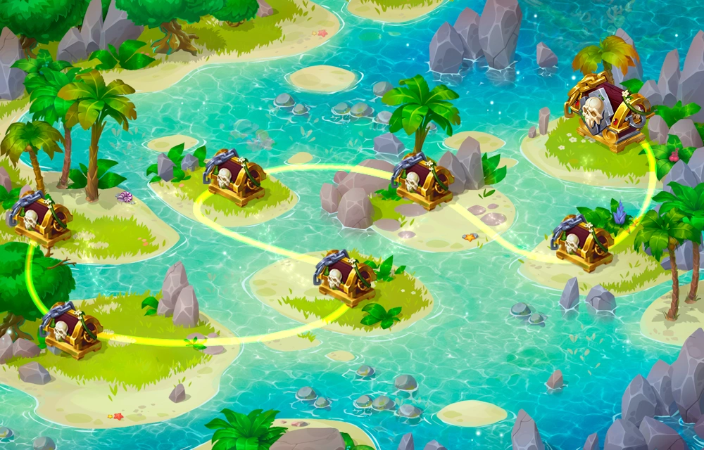 Corsair Treasure Hunt map