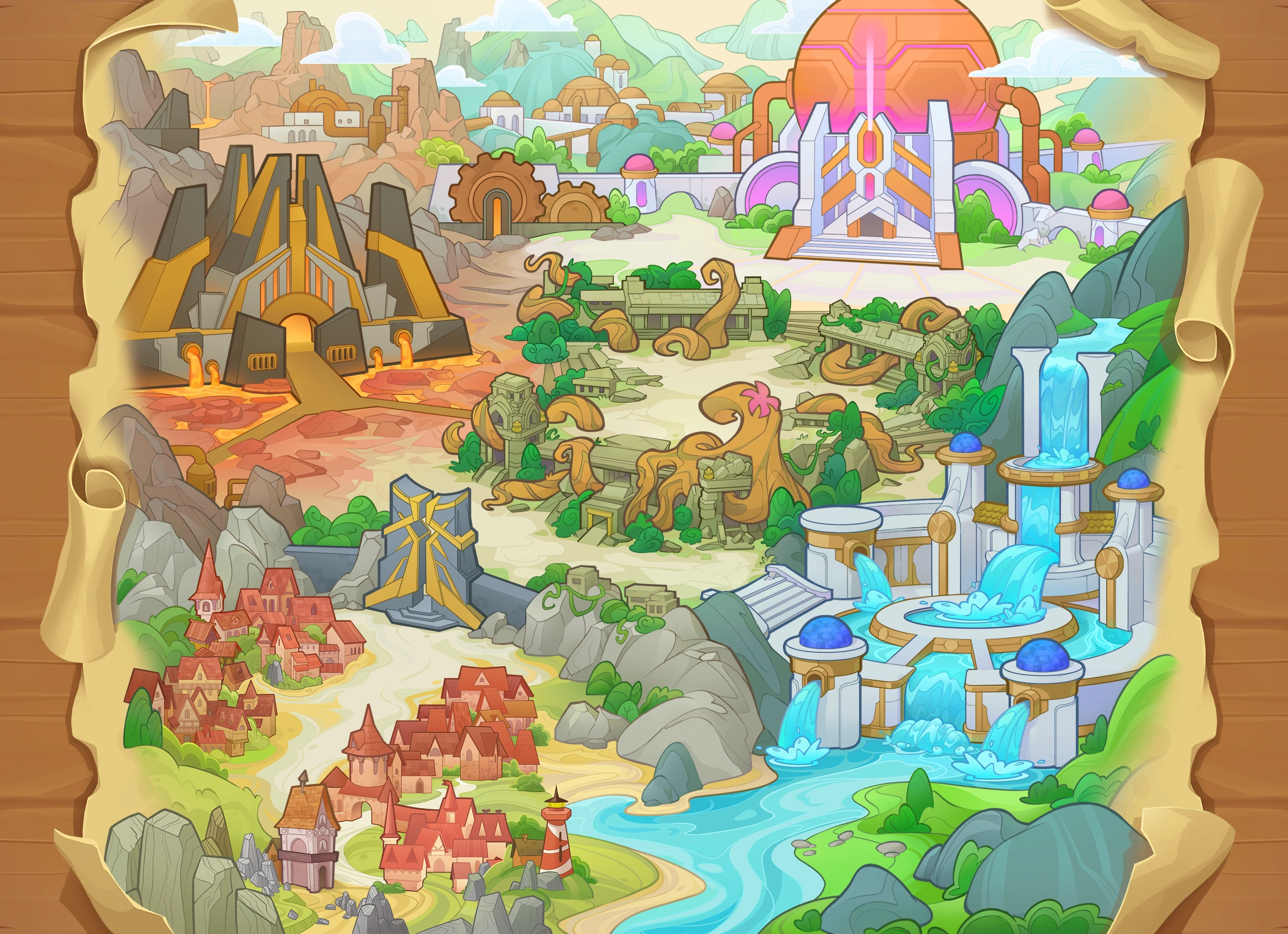 Map of chapters 1, 2, 3, 4, 5, 6, 7