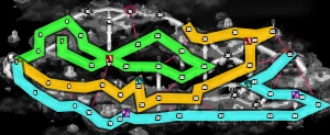 Adventure 10 Map, routes A