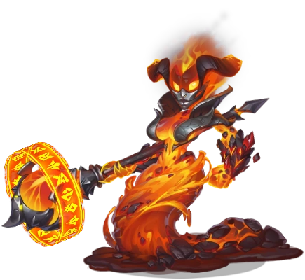 Appearance in game: Asherona and Pyro's default skin
