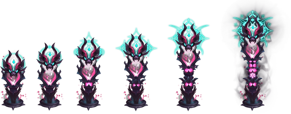 dark totem at each evolution rank