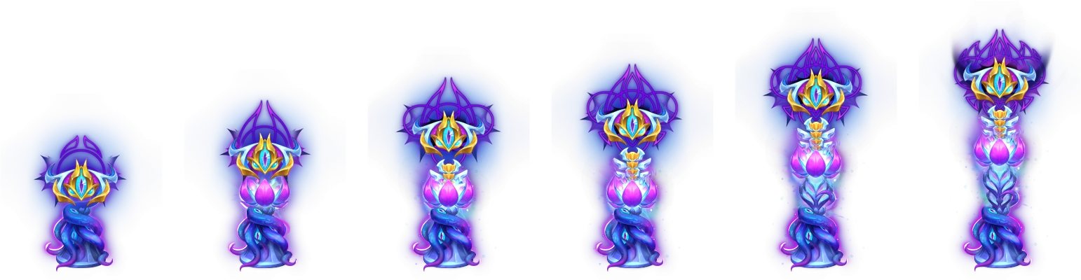 distortion totem at each evolution rank