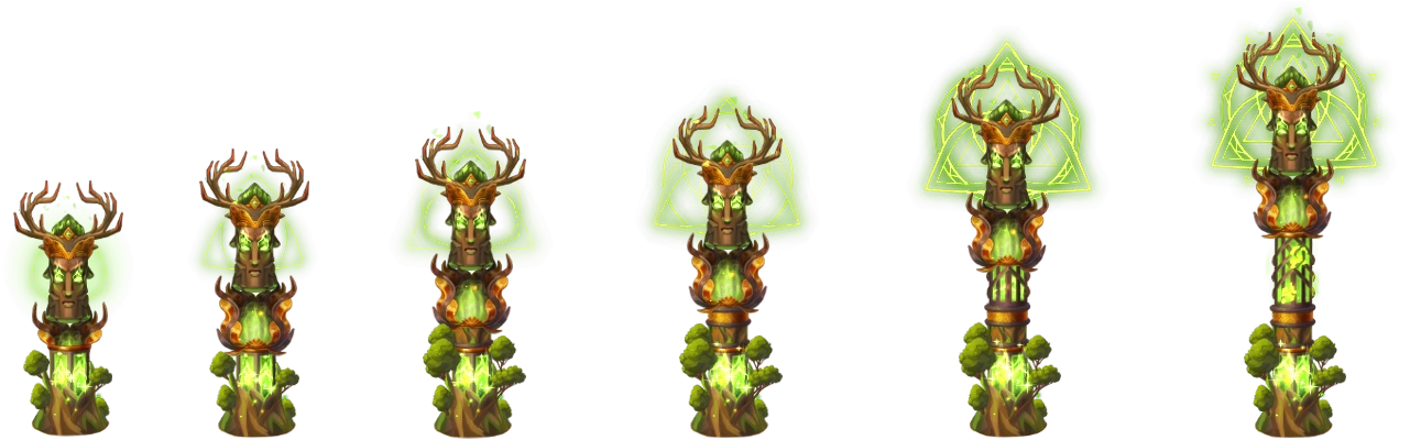 earth totem at each evolution rank
