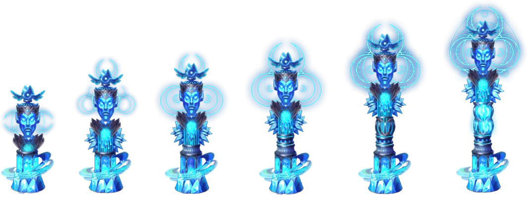 water totem at each evolution rank